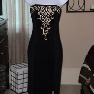 Black/Gold Body Con
